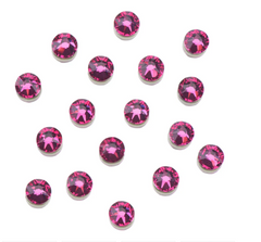 Genuine Crystal Rhinestones - Fuchsia Flat Back  144ct