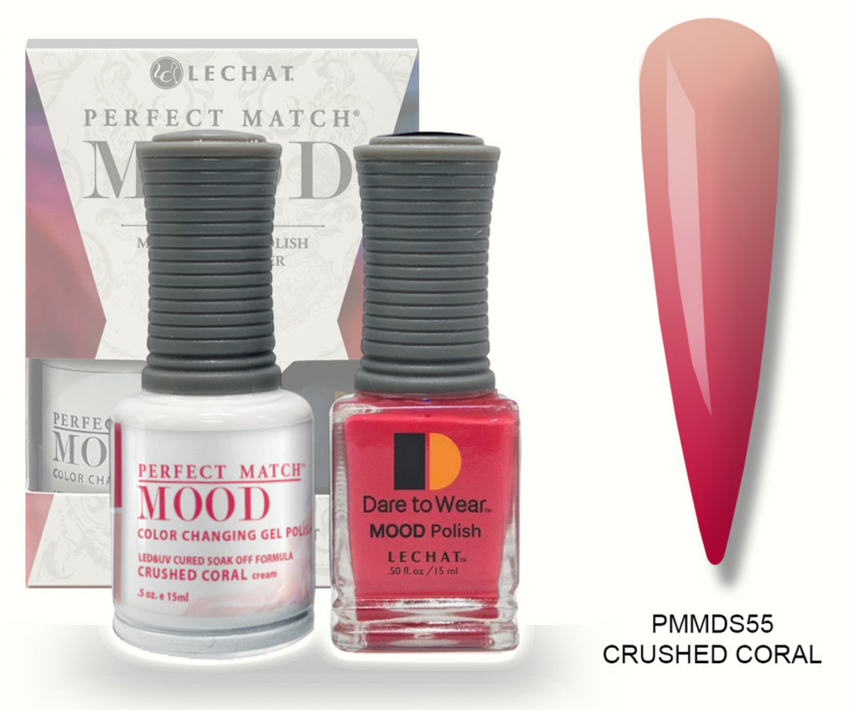 Crushed Coral Mood Polish DUO - Gel Polish & Lacquer  PMMDS55