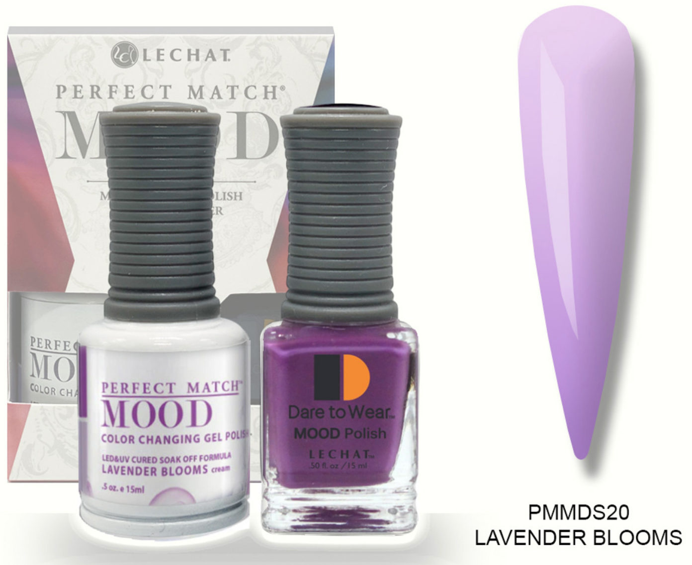 Lavender Blooms Mood Polish DUO - Gel Polish & Lacquer PMMDS20 Secondary image