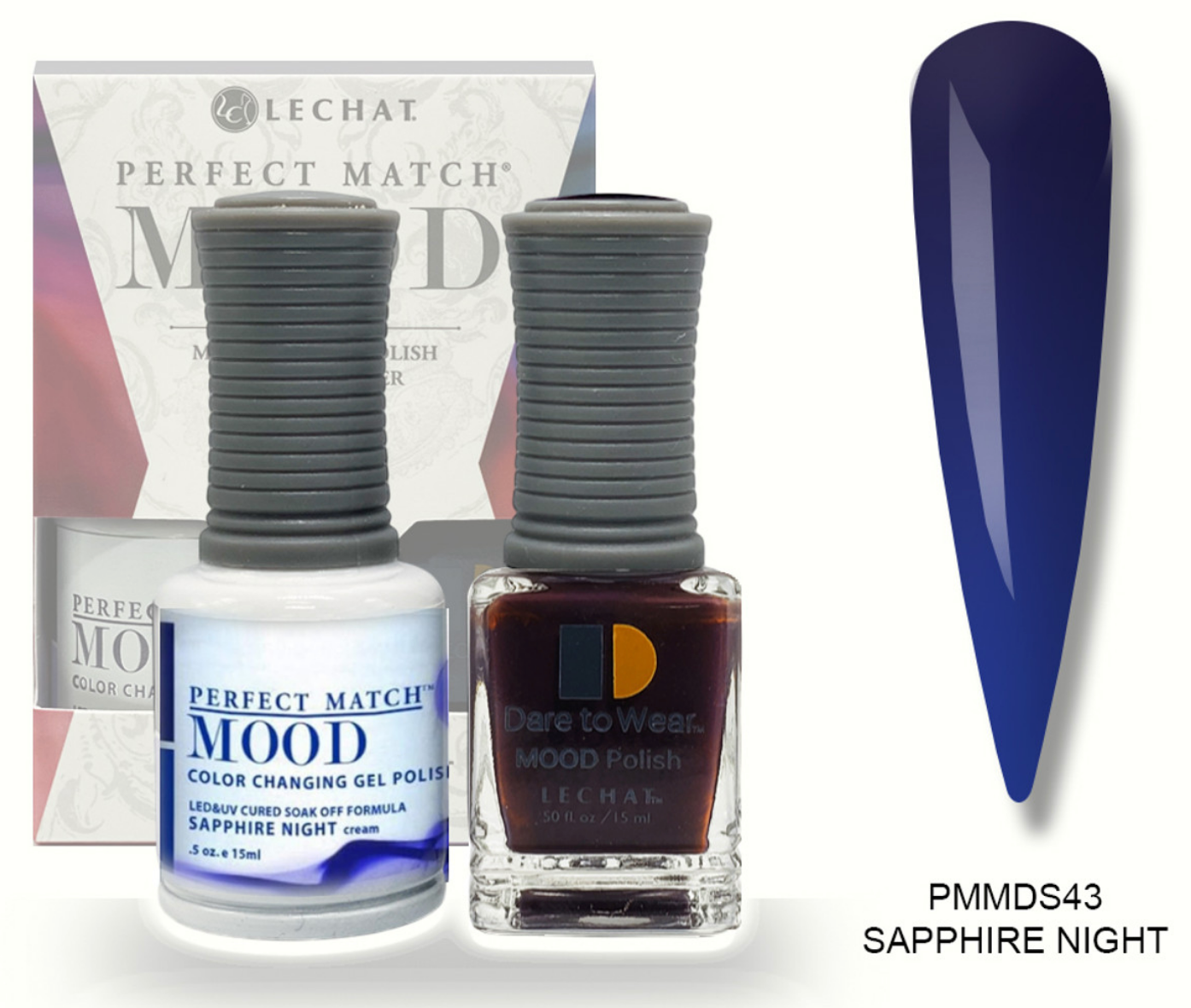 Sapphire Night Mood Polish DUO - Gel Polish & Lacquer PMMDS43 Secondary image