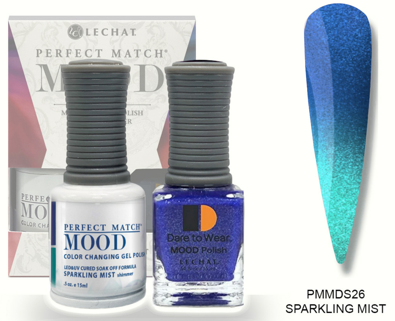 Sparkling Mist Mood Polish DUO - Gel Polish & Lacquer PMMDS26 Secondary image