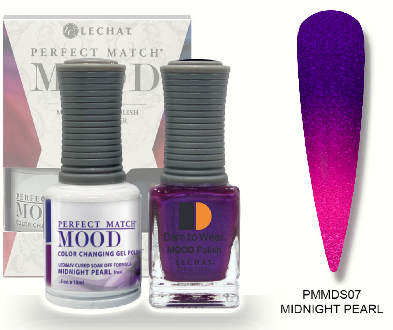 Midnight Pearl Mood Polish DUO - Gel Polish & Lacquer PMMDS07 Secondary image