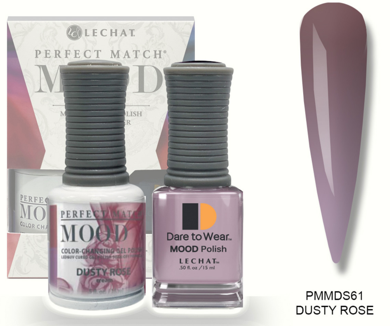 Dusty Rose Mood Polish DUO - Gel Polish & Lacquer PMMDS61 Secondary image