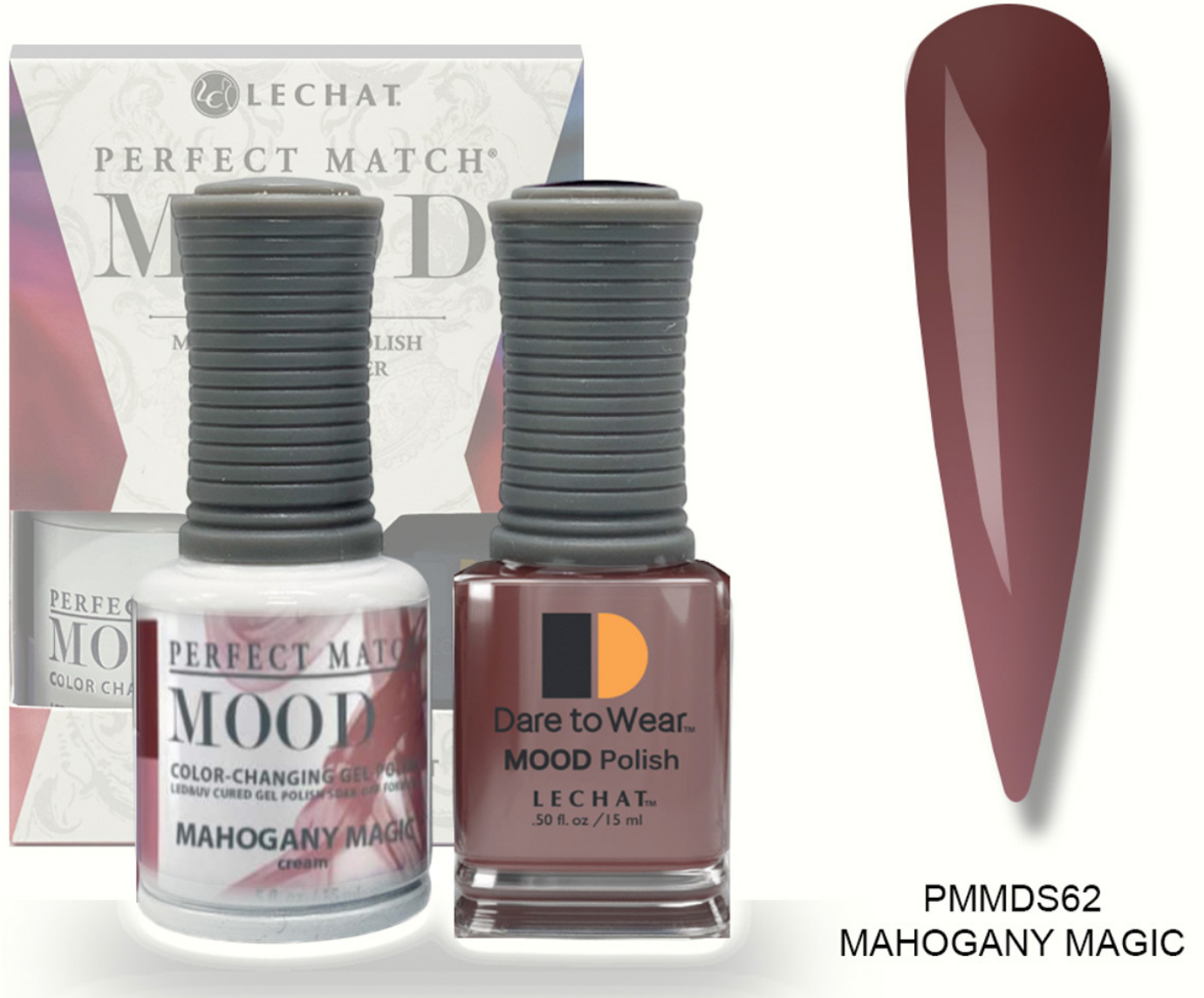 Mahogany Magic Mood Polish DUO - Gel Polish & Lacquer PMMDS62