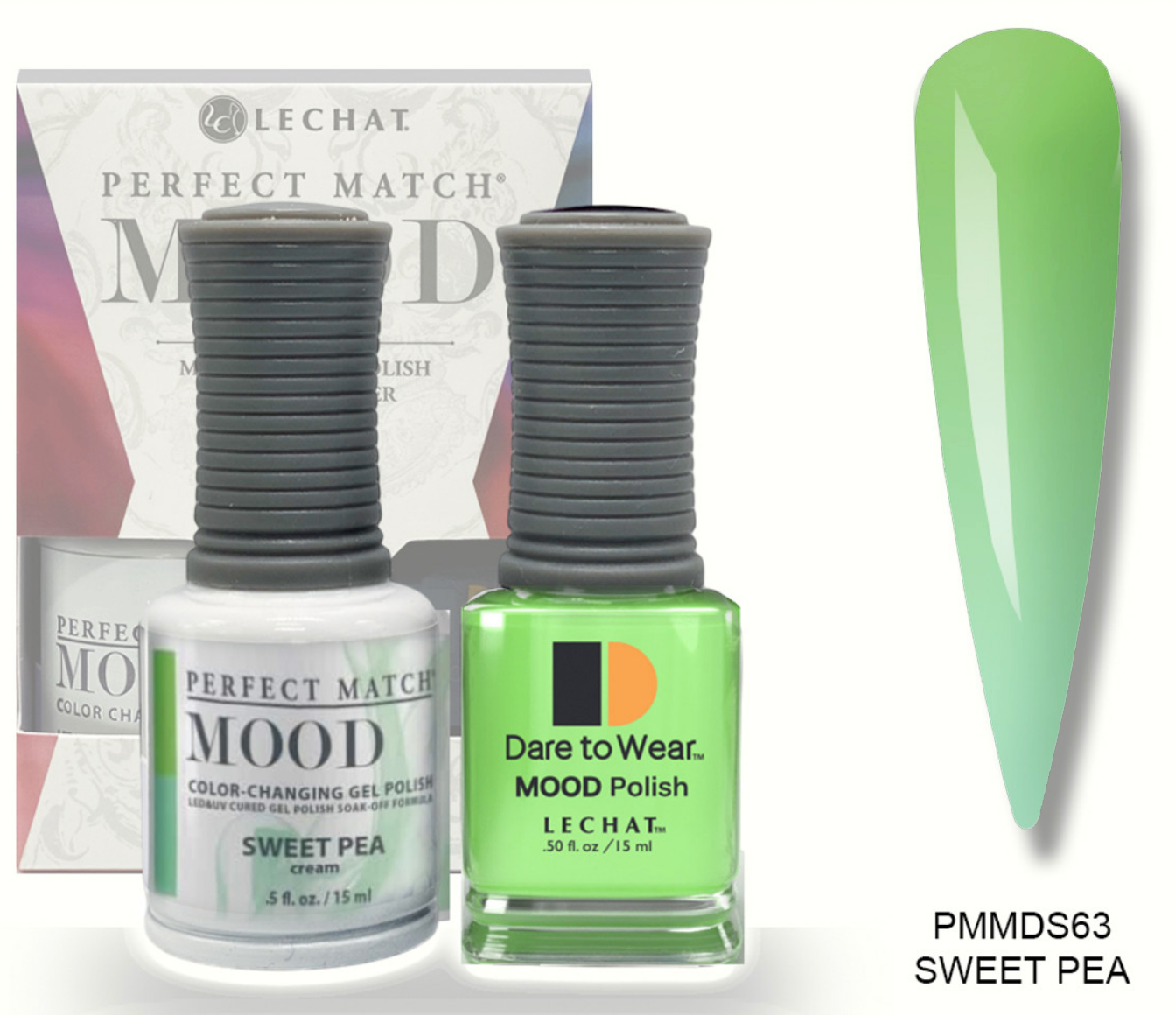 Sweet Pea Mood Polish DUO - Gel Polish & Lacquer PMMDS63 Secondary image