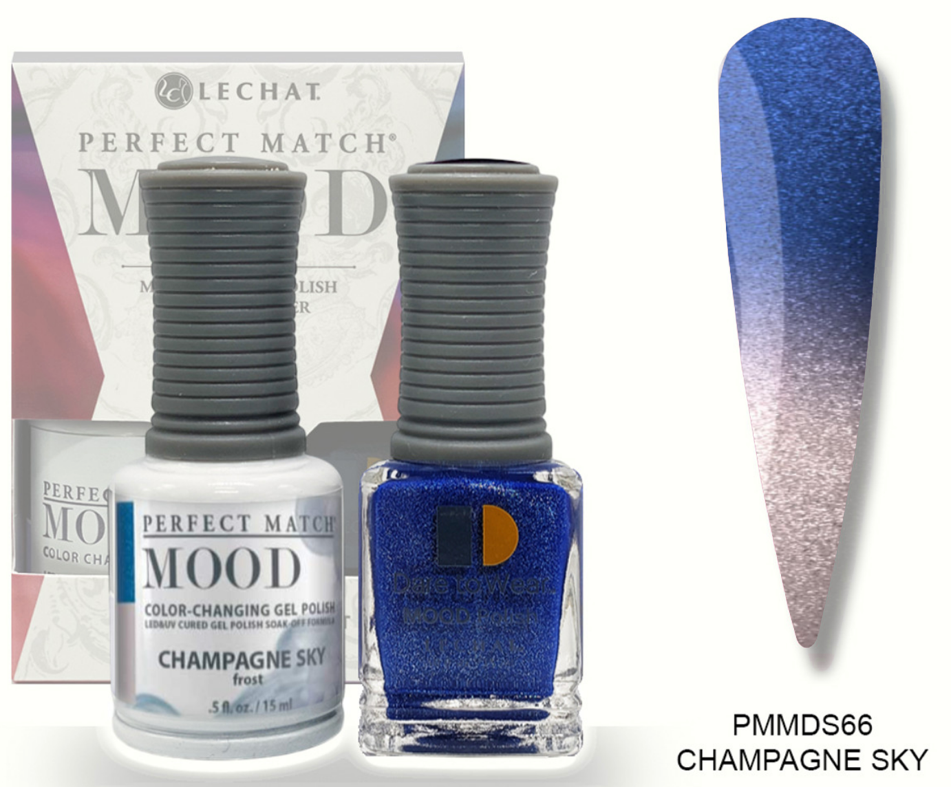 Champagne Sky Mood Polish DUO - Gel Polish & Lacquer PMMDS66 Secondary image