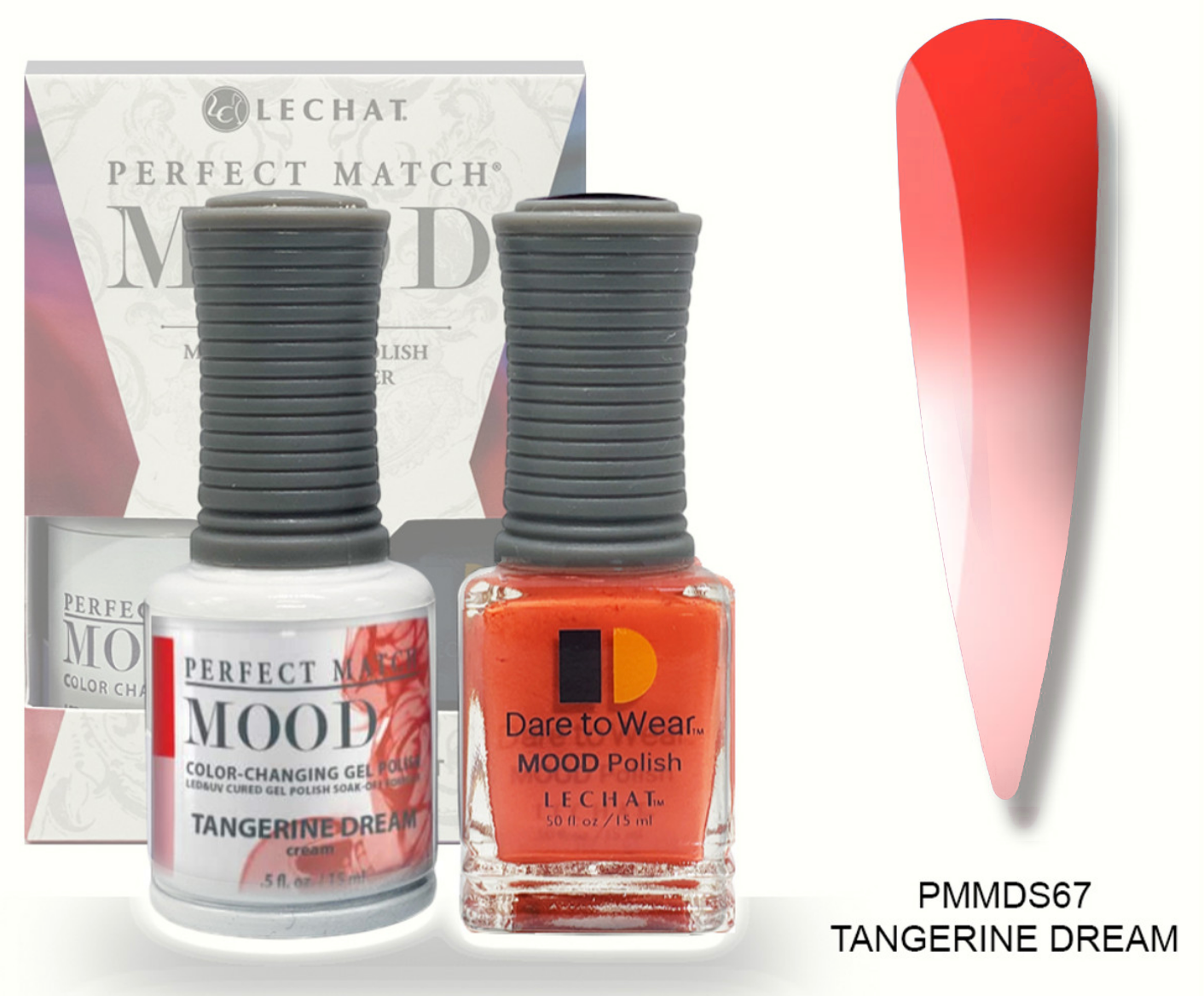 Tangerine Dream Mood Polish DUO - Gel Polish & Lacquer PMMDS67
