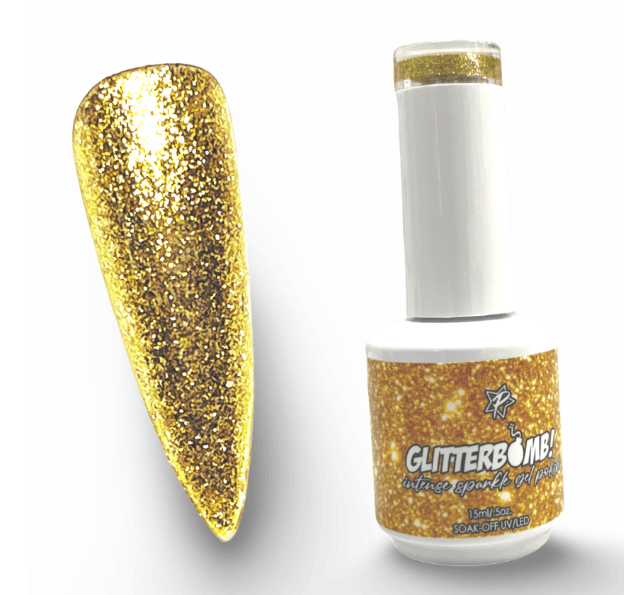 Glitter Bomb Gel Polish - 14k Gold Main image