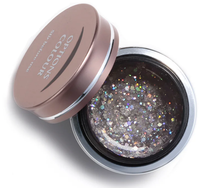 Aurora Pewter Glitter Gel - Akzentz Options UV/LED Main image