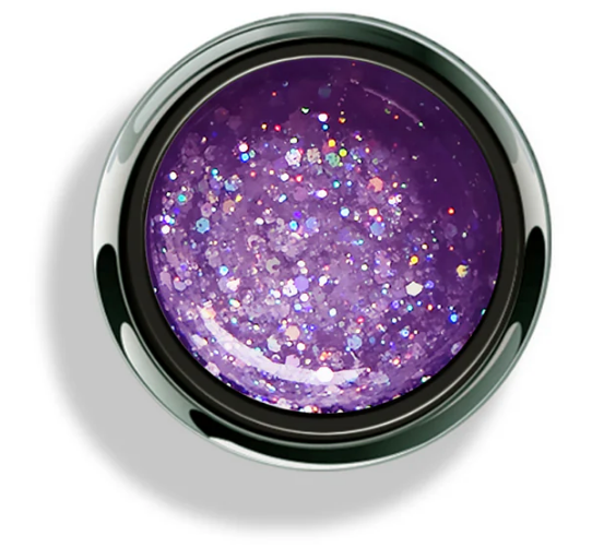 Aurora Purple Glitter Gel  - Options UV/LED Secondary image