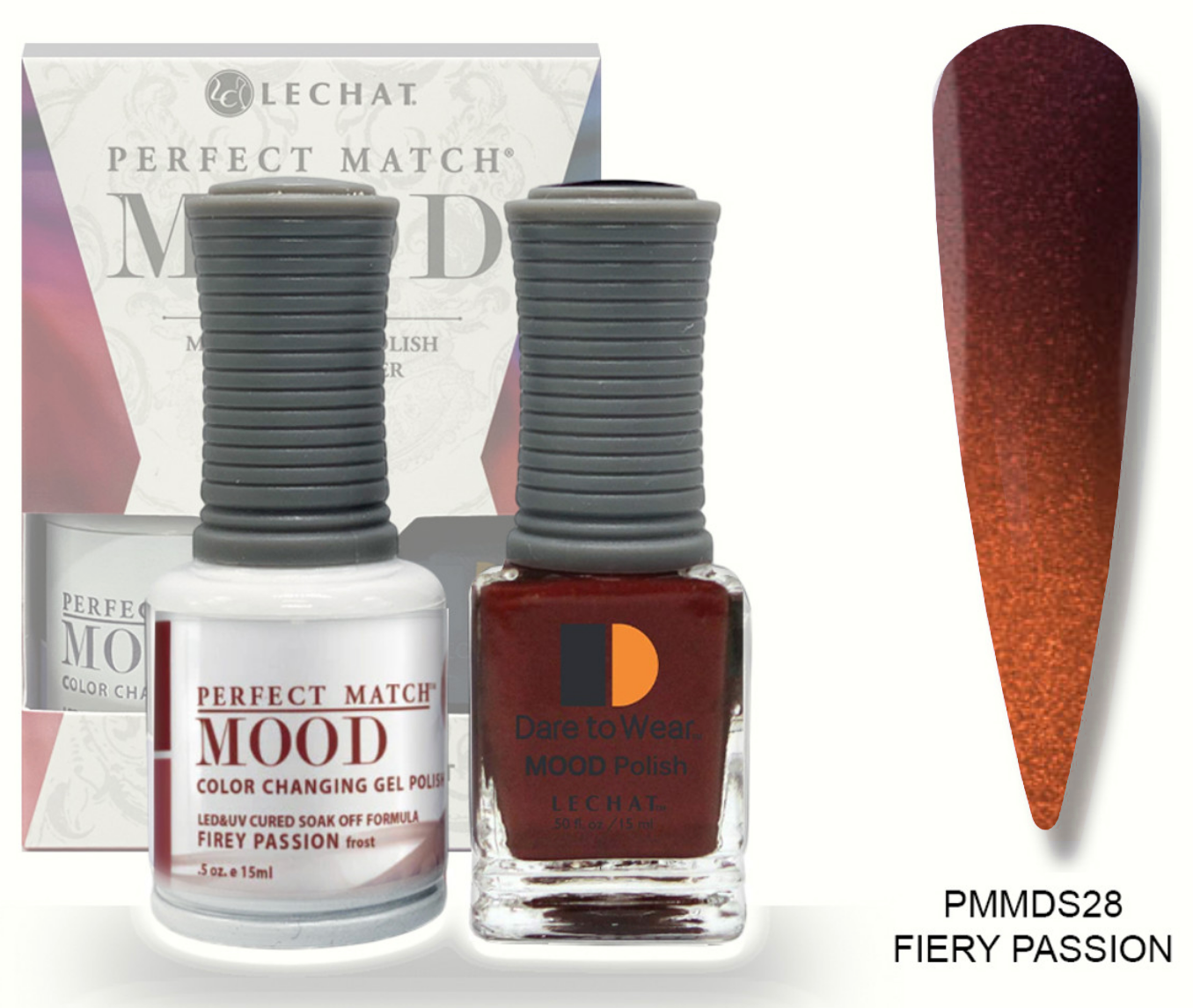 Fiery Passion Mood Polish DUO - Gel Polish & Lacquer PMMDS28 Secondary image
