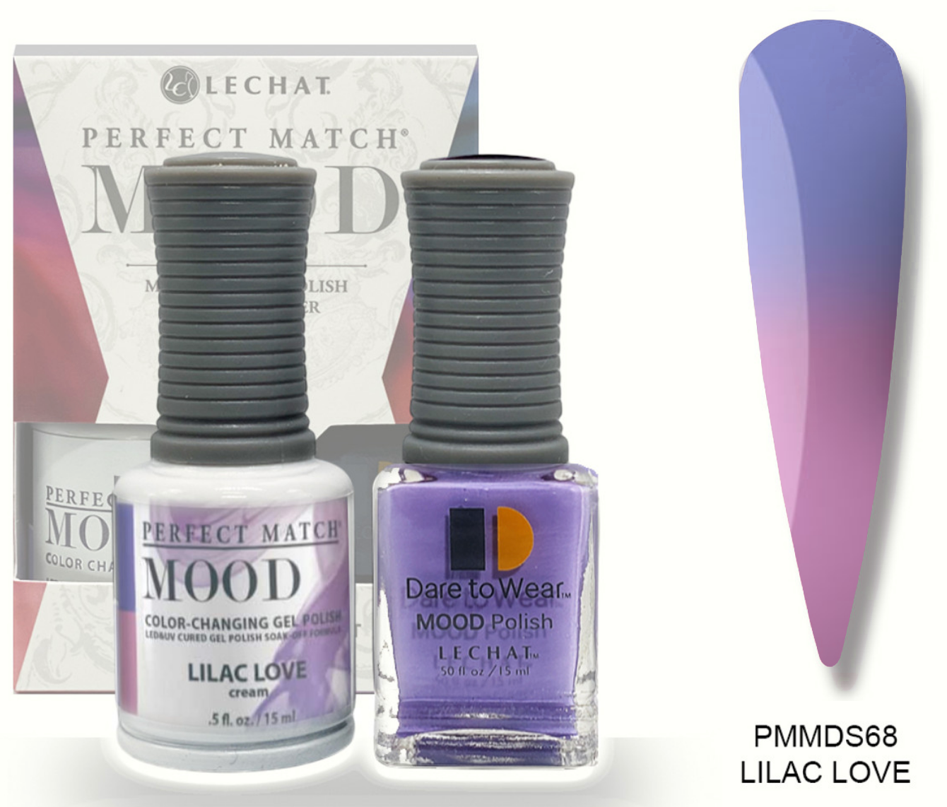 Lilac Love Mood Polish DUO - Gel Polish & Lacquer PMMDS68 Secondary image