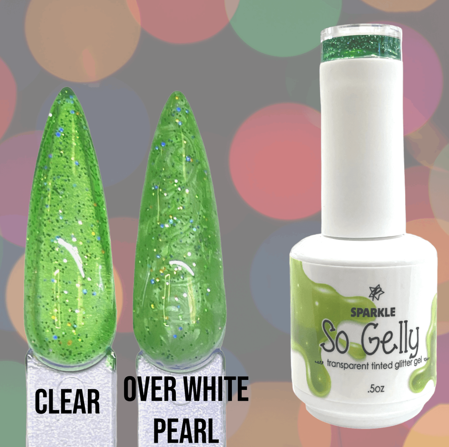 SPARKLE So Gelly Transparent Tinted  - SET of 2 - Green & Red Secondary image