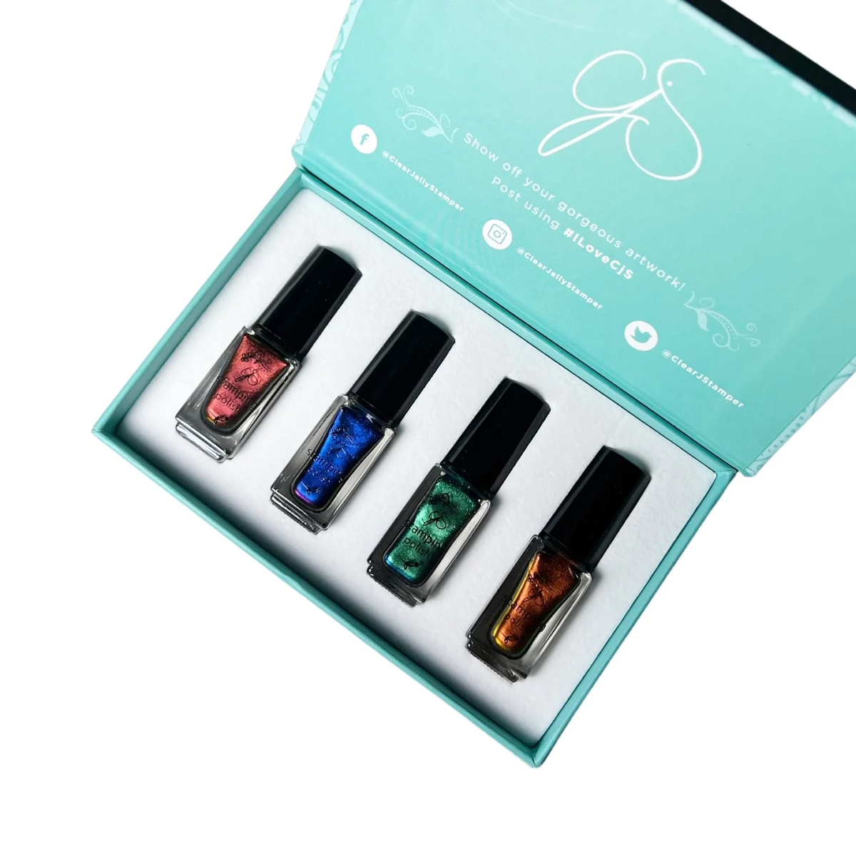 Shifting Color Polish (Semi-Sheer 4pk) Colors #SC 01-04 Stamping Kit Main image