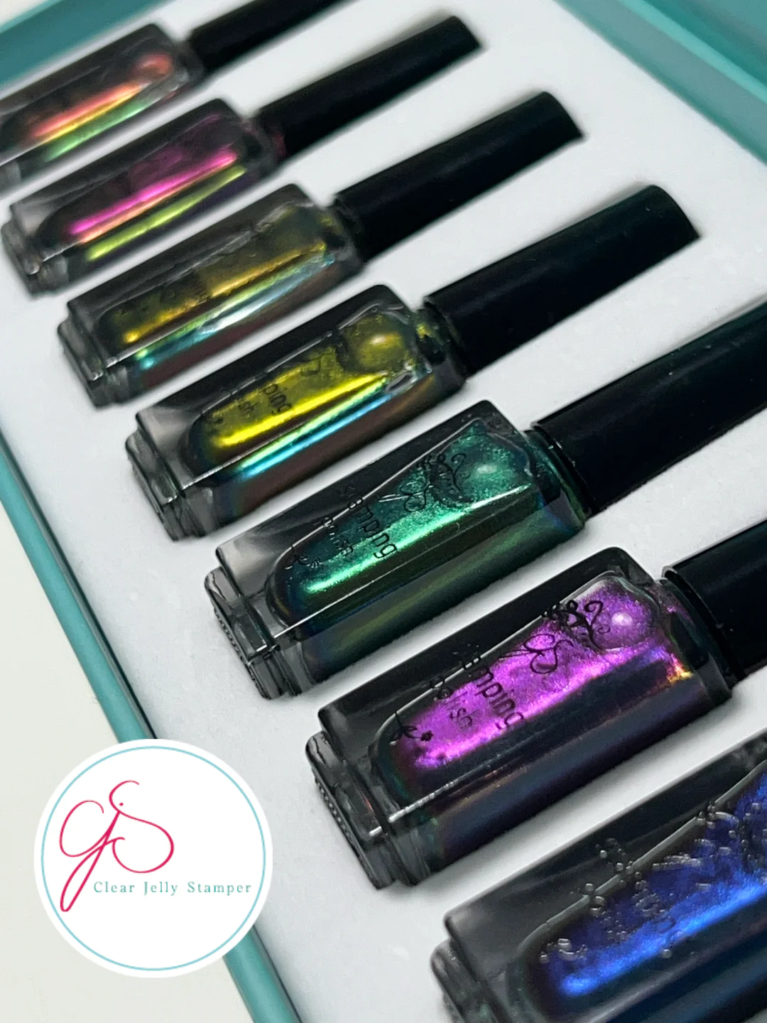 Shifting Color Polish (Semi-Sheer 7pk) Colors #SC 05-11 Stamping Kit Secondary image