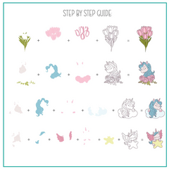Sparkle Like a Unicorn (CjS-299) - CJS Medium Stamping Plate