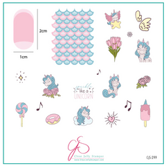 Sparkle Like a Unicorn (CjS-299) - CJS Medium Stamping Plate