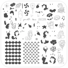 Sparkle Like a Unicorn (CjS-299) - CJS Medium Stamping Plate