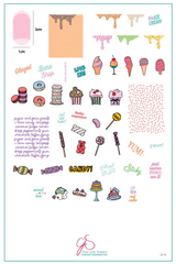 Sweets & Treats - Sweet Stuff (CjS-54) - Clear Jelly Stamping Plate