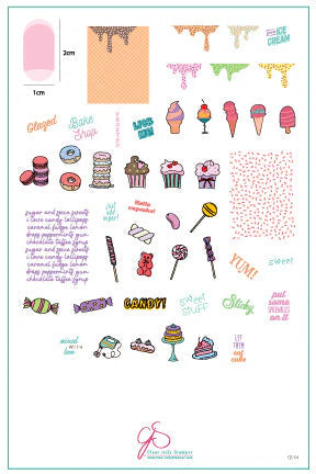 Sweet Stuff (CjS-54) - Clear Jelly Stamping Plate Main image
