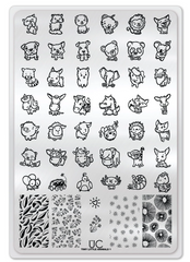 Tiny Little Animals -01 - Uber Chic Stamping Plate