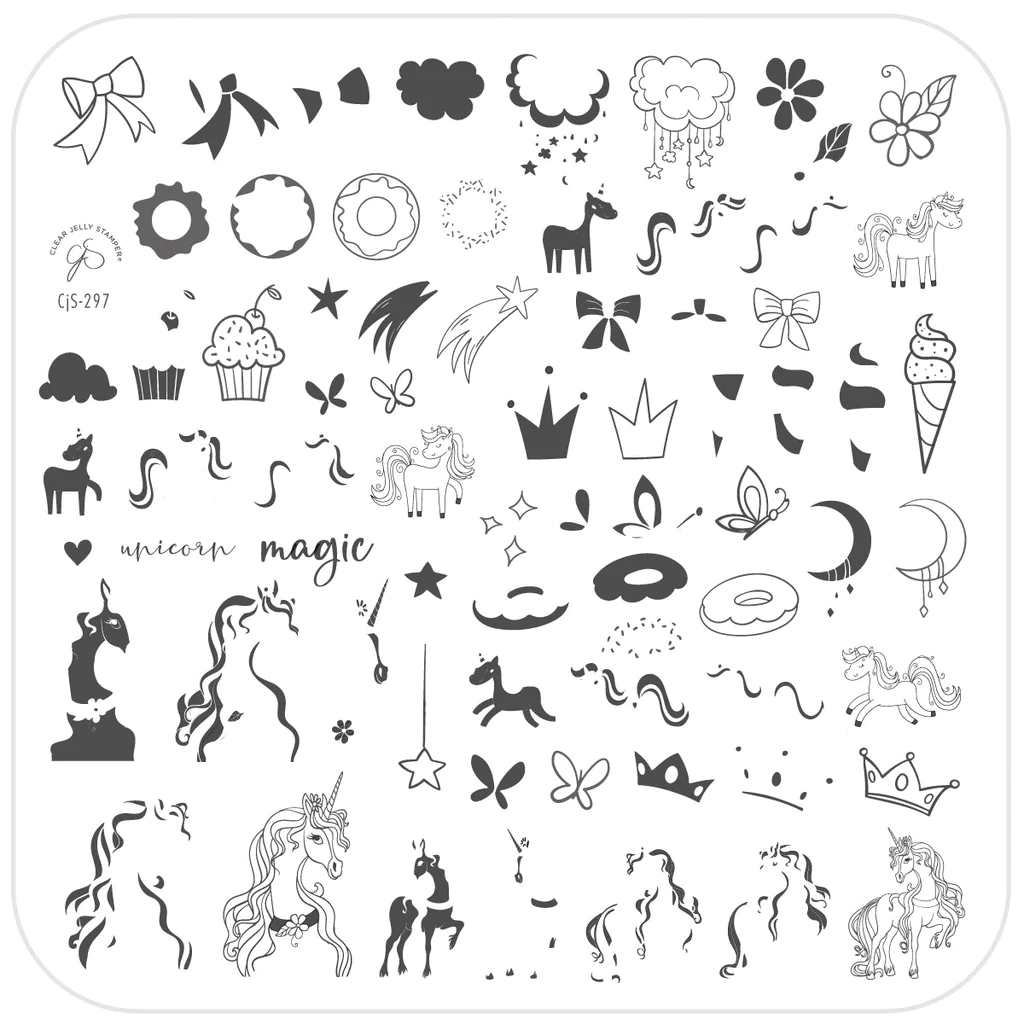 Unicorn Magic (CjS-297) - CJS Medium Stamping Plate Secondary image