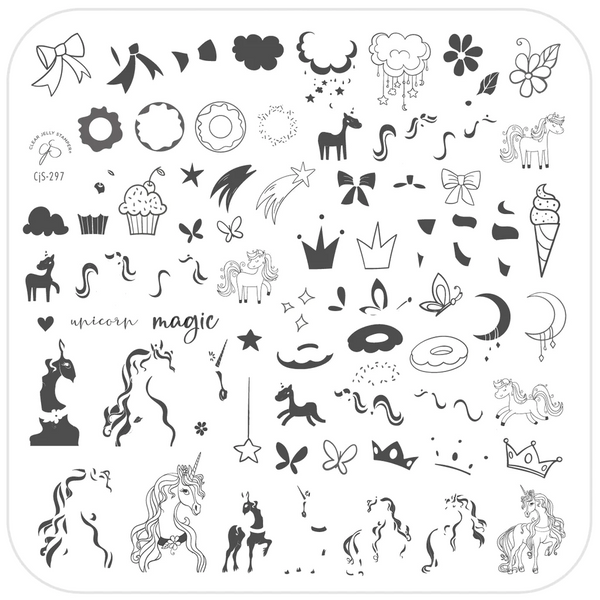 Unicorn Magic (CjS-297) - CJS Medium Stamping Plate