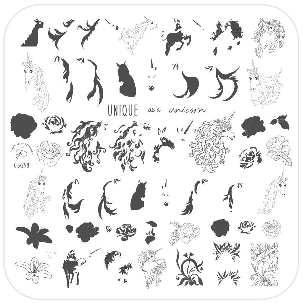 Unique as a Unicorn (CjS-298) - CJS Medium Stamping Plate Secondary image