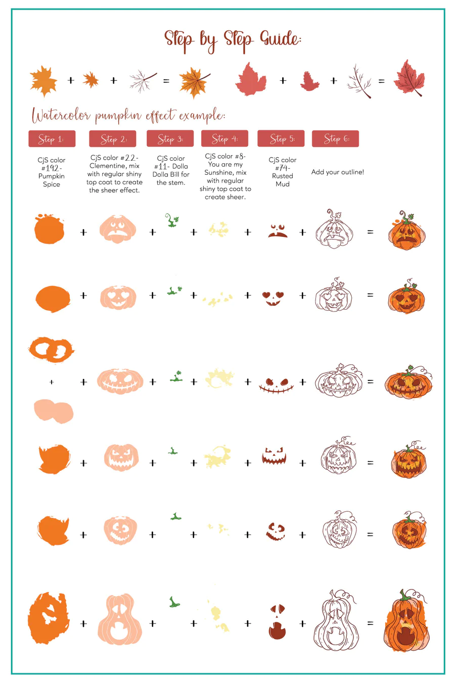 Watercolor Pumpkins (CjSH-99) - Clear Jelly Stamping Plate