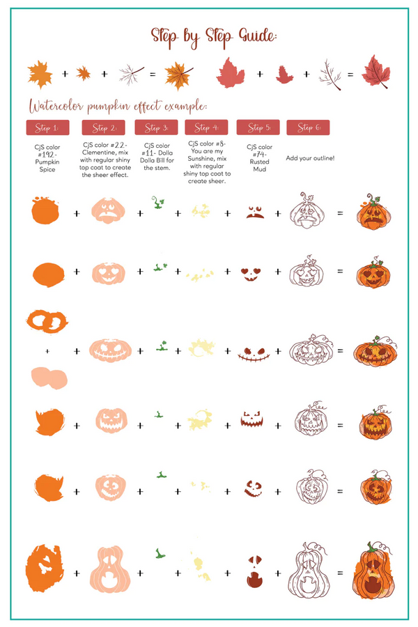 Watercolor Pumpkins (CjSH-99) - Clear Jelly Stamping Plate