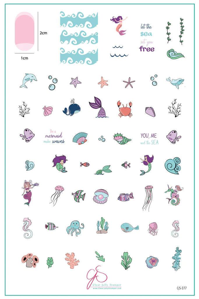 You, Me, and the Sea (CjS-277)  - Clear Jelly Stamping Plate Main image