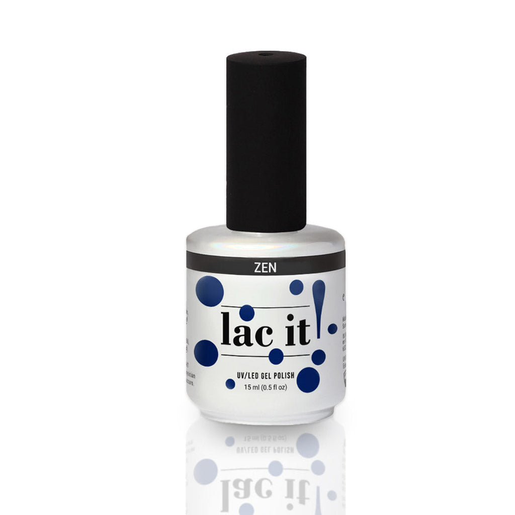 en Vogue Lac It! Zen dark navy crème UV/LED gel nail polish for professional nails and extensions bottle