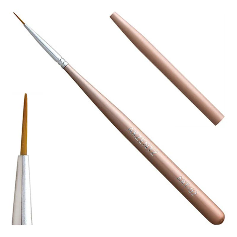Medium Gel Art Liner Brush #2 - 9mm Akzentz Art Brushes