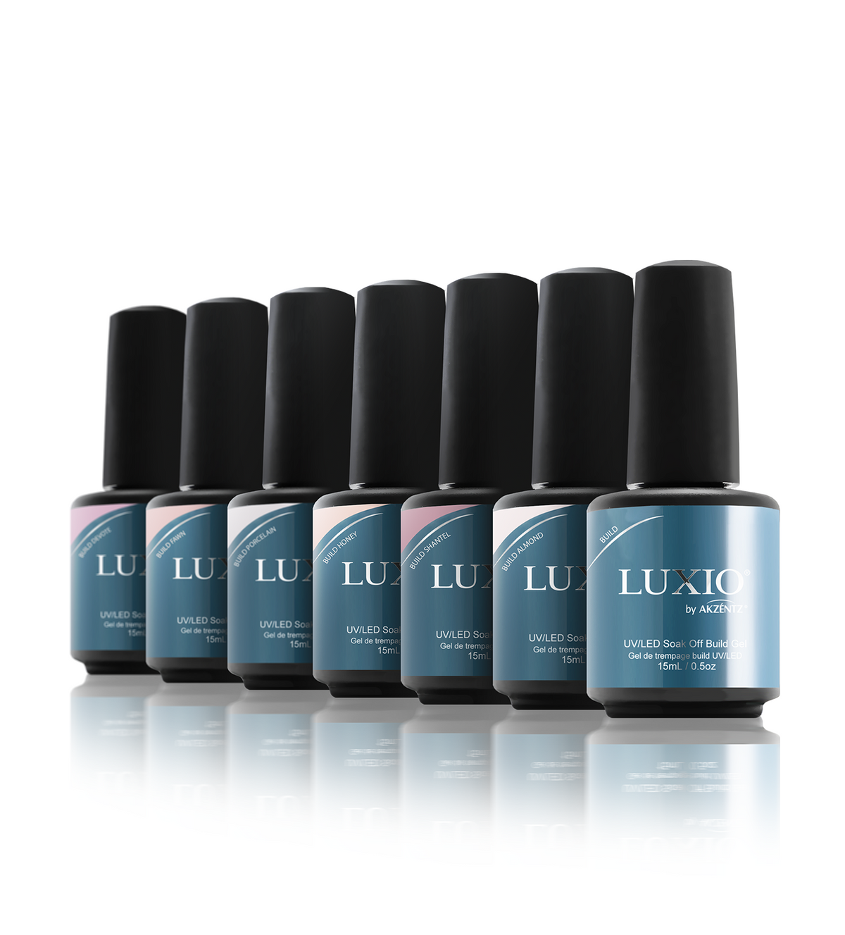 Build Collection - 6 Colors + Clear - Akzentz Luxio .5oz/15ml Main image