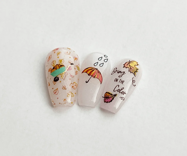 Bring on the Color (CjS-245) Etched Nail Art Stamping Plate - Medium Clear Jelly Stamping Plate