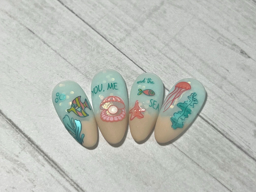 You, Me, and the Sea (CjS-277)  - Clear Jelly Stamping Plate