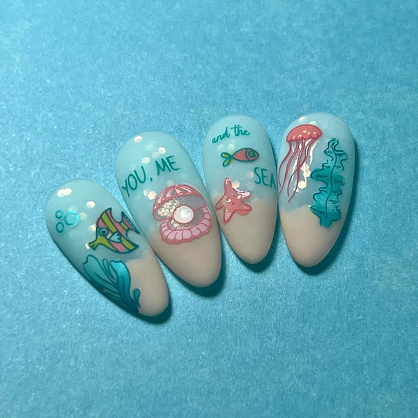 You, Me, and the Sea (CjS-277)  - Clear Jelly Stamping Plate