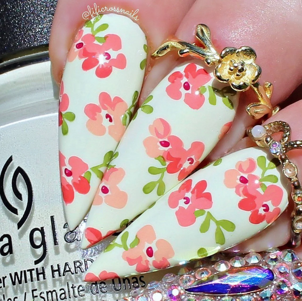 Floral Blossom -  (CjS-279)-  CJS Medium Stamping Plate