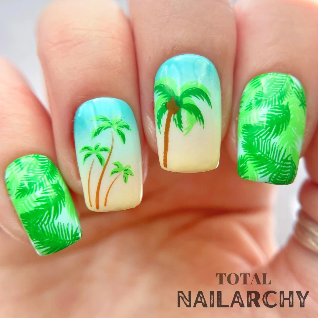 Pretty Palms (CjS-301) - Clear Jelly Stamping Plate