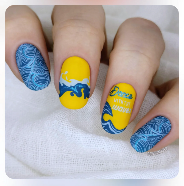 Sun and Waves (CjS-304) - Clear Jelly Stamping Plate