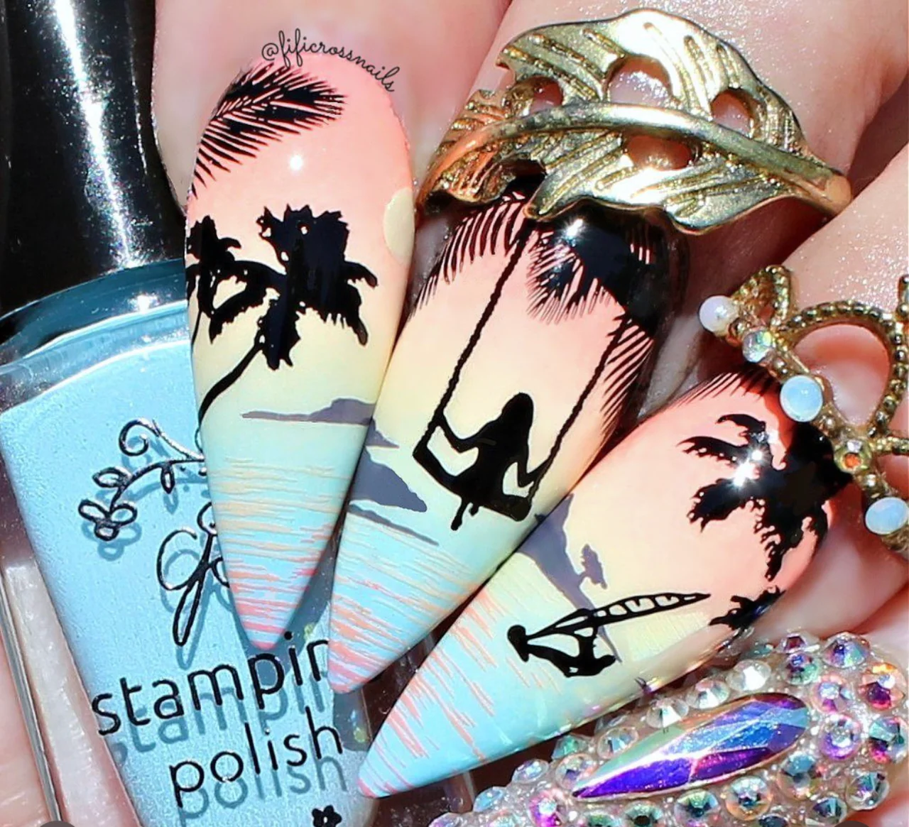 Summer Silhouettes (CjS-305) - CJS Medium Stamping Plate Secondary image