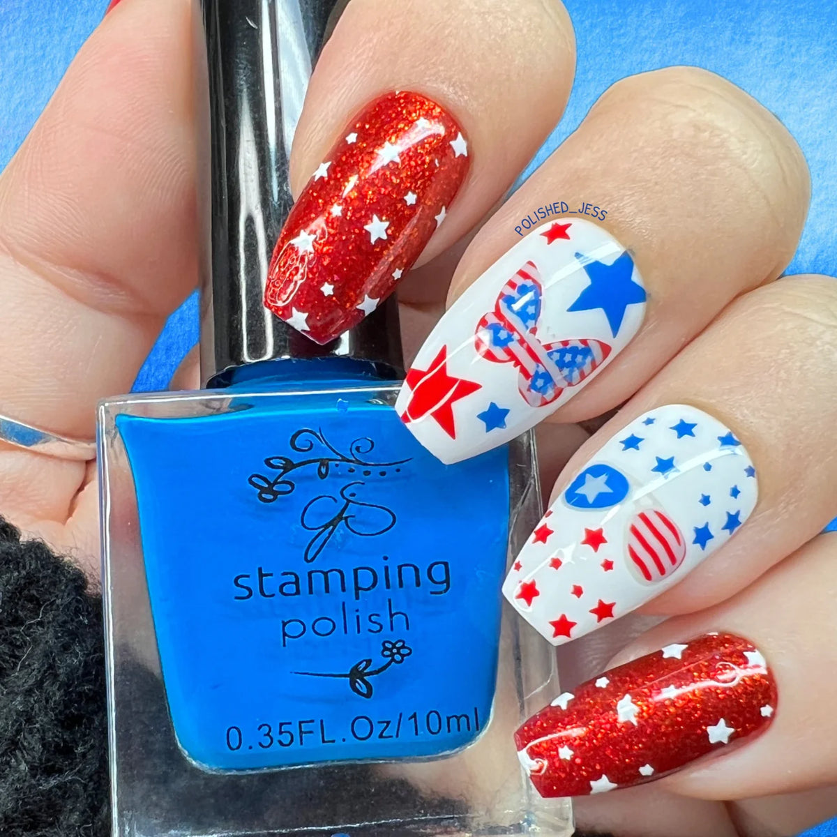 Stars & Stripes - Two (CjS-313) - CJS Medium Stamping Plate
