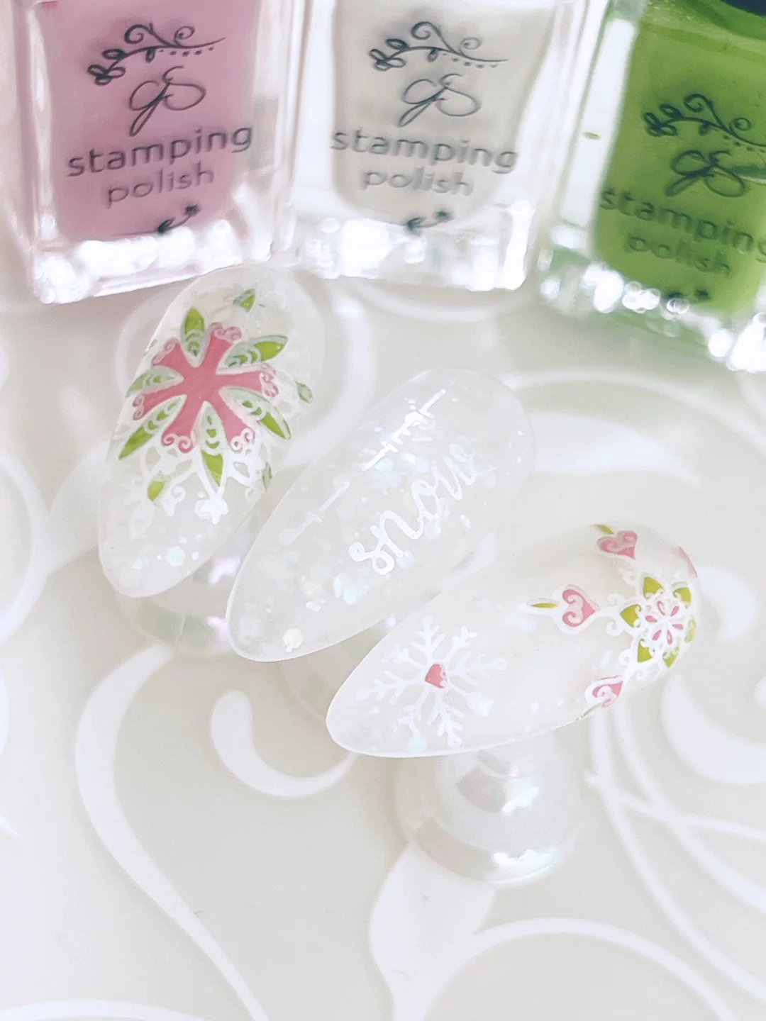 Frozen Lace (CjS-327) - Clear Jelly Stamping Plate