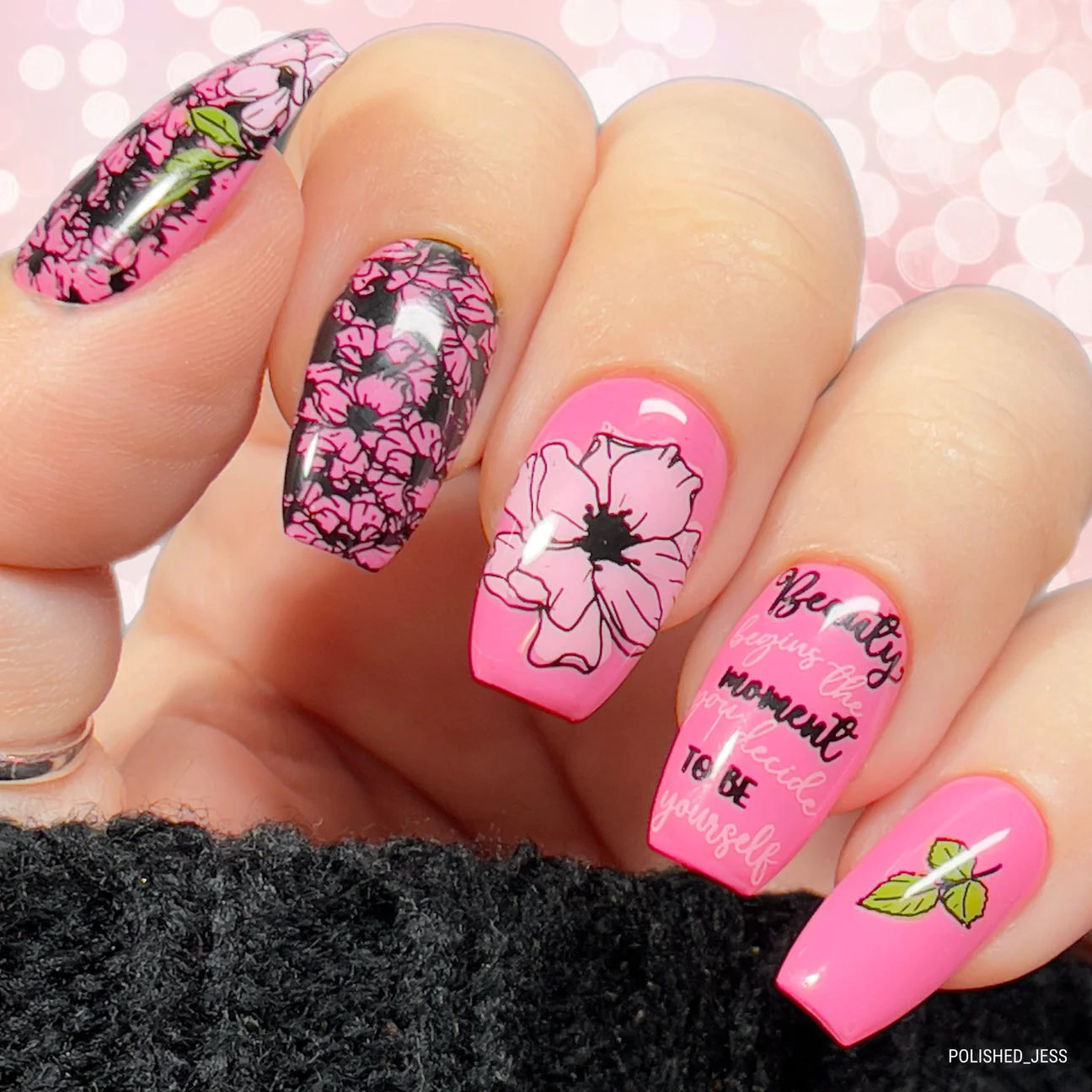 Floral Watercolor Nails That Flow Like Rain