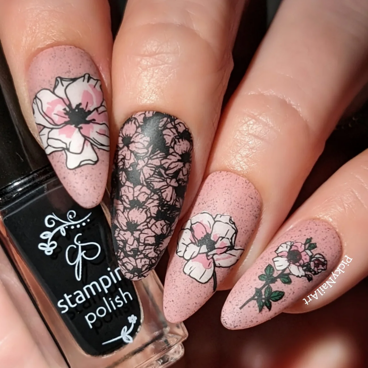 Watercolor Floral Cascade (CJS-337) - Clear Jelly Stamping Plate