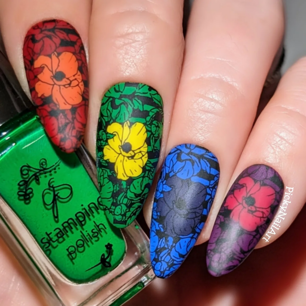 Watercolor Floral Cascade (CJS-337) - Clear Jelly Stamping Plate