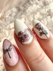 Watercolor Floral Cascade (CJS-337) - Clear Jelly Stamping Plate