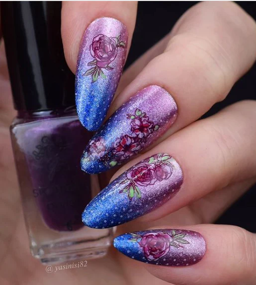 Watercolor Floral Cascade (CJS-337) - Clear Jelly Stamping Plate