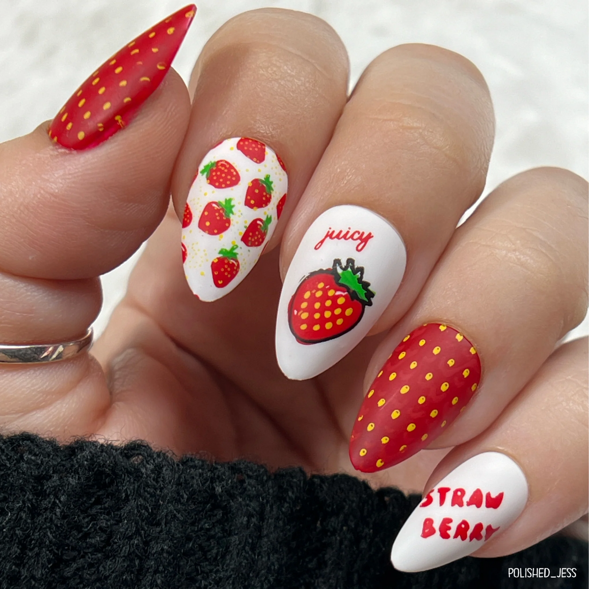 Straw-berry Sweet (CjS-350) Etched Nail Art Stamping Plate - Clear Jelly Stamper Plate