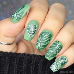 Lush Leaves (CJS-357)- Clear Jelly Stamping Plate